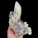 Natural Purple Phantom Fluorite and Quartz Cluster, Mineral Specimen:Yaogangxian,Hunan (160*65*155MM) - image 4