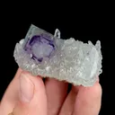 Natural Purple Phantom Fluorite and Quartz Cluster, Mineral Specimen:Yaogangxian,Hunan (45*30*25MM) - image 4
