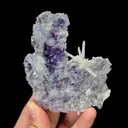 Natural Purple Phantom Fluorite and Quartz Cluster, Mineral Specimen:Yaogangxian,Hunan (80*95*15MM) - image 5