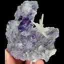 Natural Purple Phantom Fluorite and Quartz Cluster, Mineral Specimen:Yaogangxian,Hunan (80*95*15MM) - image 3