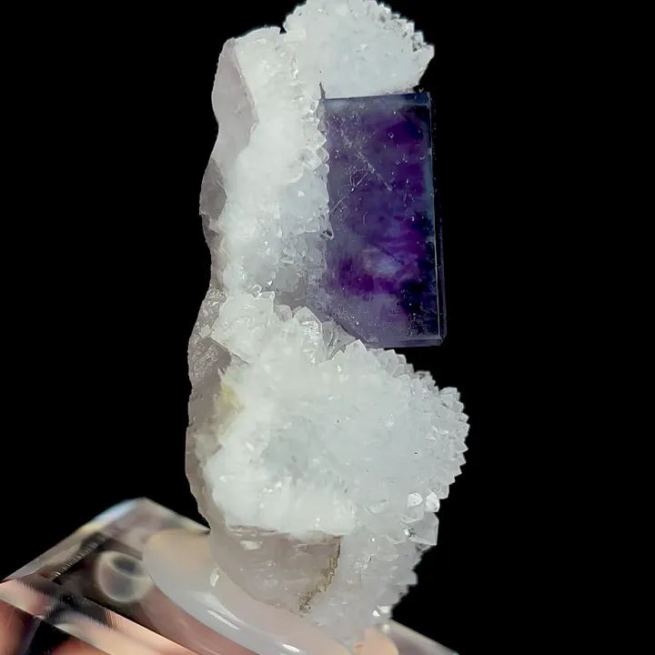 Natural Purple Phantom Fluorite and Quartz Cluster, Mineral Specimen:Zhejiang,China (35*20*55MM) - image 4