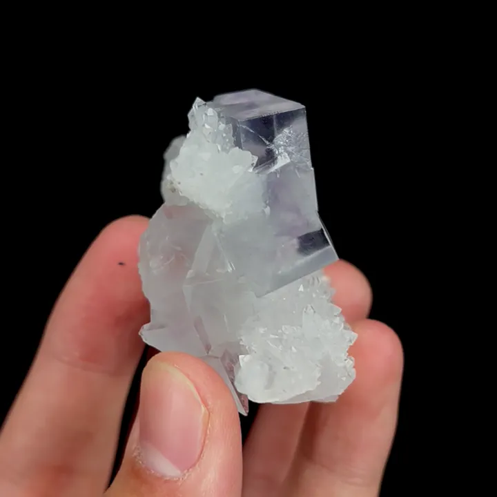 Natural Purple Phantom Fluorite and Quartz Cluster, Mineral Specimen:Zhejiang,China (55*45*35MM) - image 3