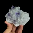 Natural Purple Phantom Fluorite and Quartz Cluster, Mineral Specimen:Zhejiang,China (80*95*40MM) - image 5