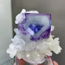 Natural Purple Phantom Fluorite and Quartz coexist comes from Yaogangxian,Hunan 55*25*50MM - image 1