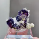 Natural Purple Phantom Fluorite and Quartz coexist comes from Yindu, Inner Mongolia 34*30*25MM - image 1