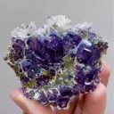 Natural Purple Phantom Fluorite and Quartz comes from Yindu,Inner Mongolia 60*0*20MM - image 5