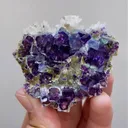 Natural Purple Phantom Fluorite and Quartz comes from Yindu,Inner Mongolia 60*0*20MM - image 2
