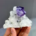 Natural Purple Phantom Fluorite and Quartz comes from Zhejiang,China 80*65*25MM - image 3