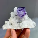 Natural Purple Phantom Fluorite and Quartz comes from Zhejiang,China 80*65*25MM - image 1