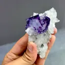 Natural Purple Phantom Fluorite and Quartz comes from Zhejiang,China 80*65*25MM - image 4