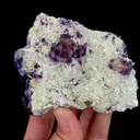 Natural Purple Phantom Fluorite and Quartz, Mineral Specimen: Inner Mongolia,China (90*75*30MM) - image 4