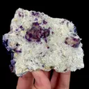 Natural Purple Phantom Fluorite and Quartz, Mineral Specimen: Inner Mongolia,China (90*75*30MM) - image 2