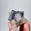 Natural Purple Phantom Fluorite and Quartz, Mineral Specimen: Yaogangxian,Hunan (55*60*45MM) - image 3