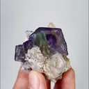 Natural Purple Phantom Fluorite and Quartz, Mineral Specimen: Yaogangxian,Hunan (55*60*45MM) - image 2