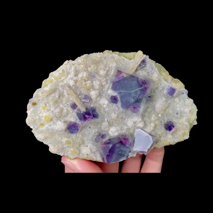 Natural Purple Phantom Fluorite and Quartz, Mineral Specimen: Yindu,Inner Mongolia (125*75*25MM) - image 5