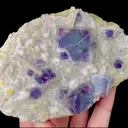 Natural Purple Phantom Fluorite and Quartz, Mineral Specimen: Yindu,Inner Mongolia (125*75*25MM) - image 2