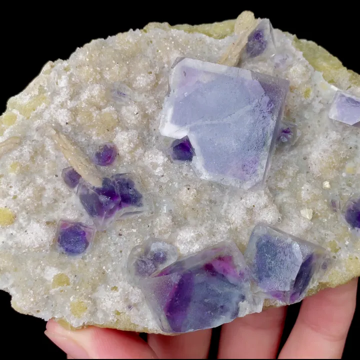 Natural Purple Phantom Fluorite and Quartz, Mineral Specimen: Yindu,Inner Mongolia (125*75*25MM) - image 4