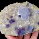 Natural Purple Phantom Fluorite and Quartz, Mineral Specimen: Yindu,Inner Mongolia (125*75*25MM) - image 4