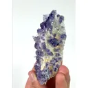 Natural Purple Phantom Fluorite and Quartz, Mineral Specimen: Yindu,Inner Mongolia (50*90*40MM) - image 2