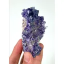 Natural Purple Phantom Fluorite and Quartz, Mineral Specimen: Yindu,Inner Mongolia (50*90*40MM) - image 3