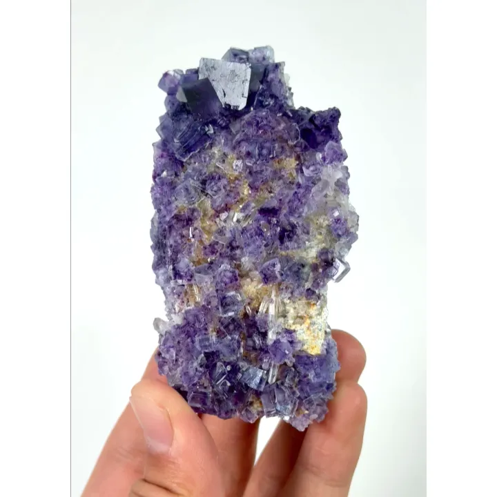 Natural Purple Phantom Fluorite and Quartz, Mineral Specimen: Yindu,Inner Mongolia (50*90*40MM) - image 4