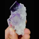 Natural Purple Phantom Fluorite and Quartz, Mineral Specimen: Zhejiang,China (35*70*35MM) - image 2
