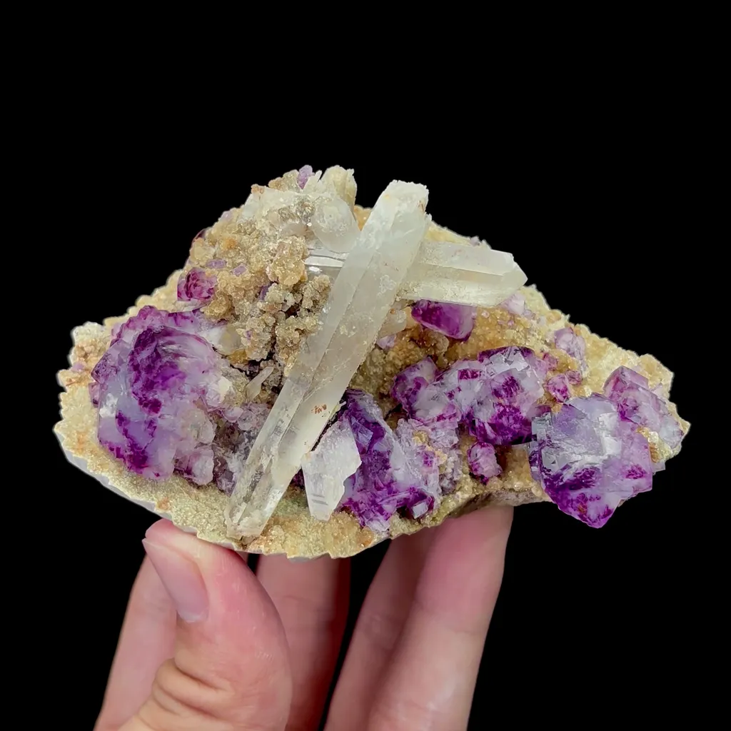 Natural Purple Phantom Fluorite and Quartz Mineral Specimen,High Quality Specimen,INNER MONGOLIA,CHINA(100*70*45mm) - image 4