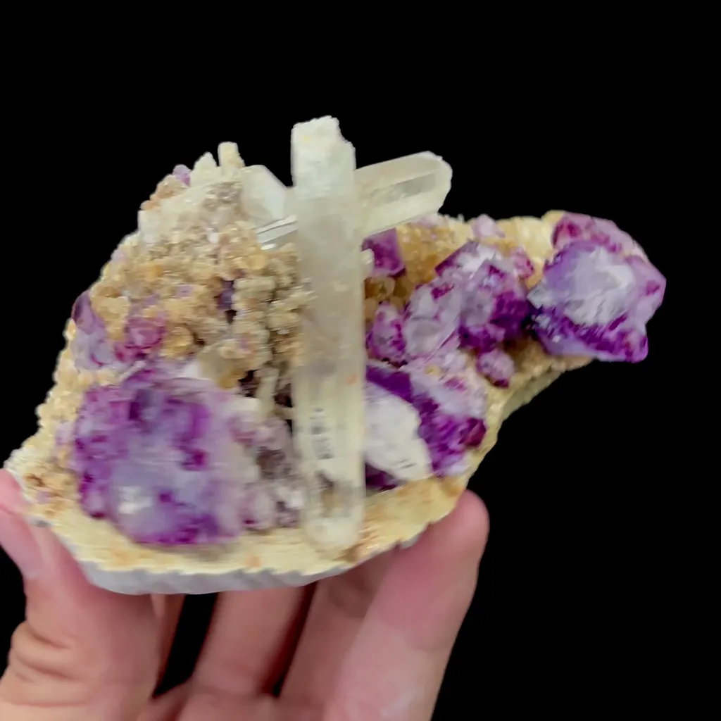 Natural Purple Phantom Fluorite and Quartz Mineral Specimen,High Quality Specimen,INNER MONGOLIA,CHINA(100*70*45mm) - image 2