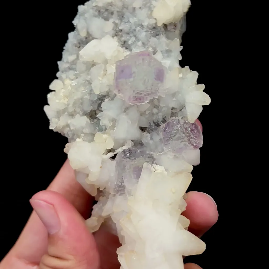 Natural Purple Phantom Fluorite and Quartz Mineral Specimen,High Quality Specimen,SHANGBAO,HUNAN,CHINA(105*55*40mm) - image 3