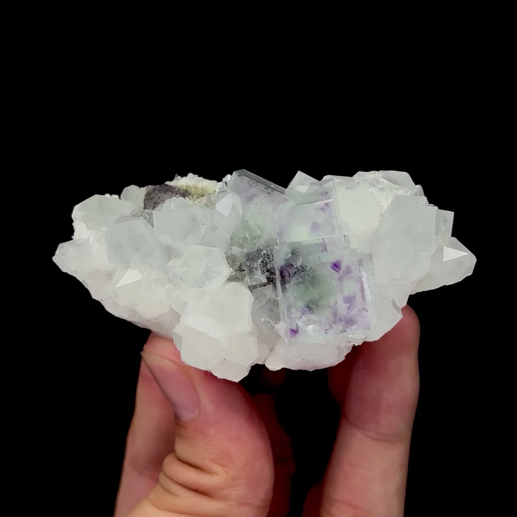 Natural Purple Phantom Fluorite and Quartz Mineral Specimen,High Quality Specimen,ZHEJIANG,CHINA(35*70*35mm) - image 4
