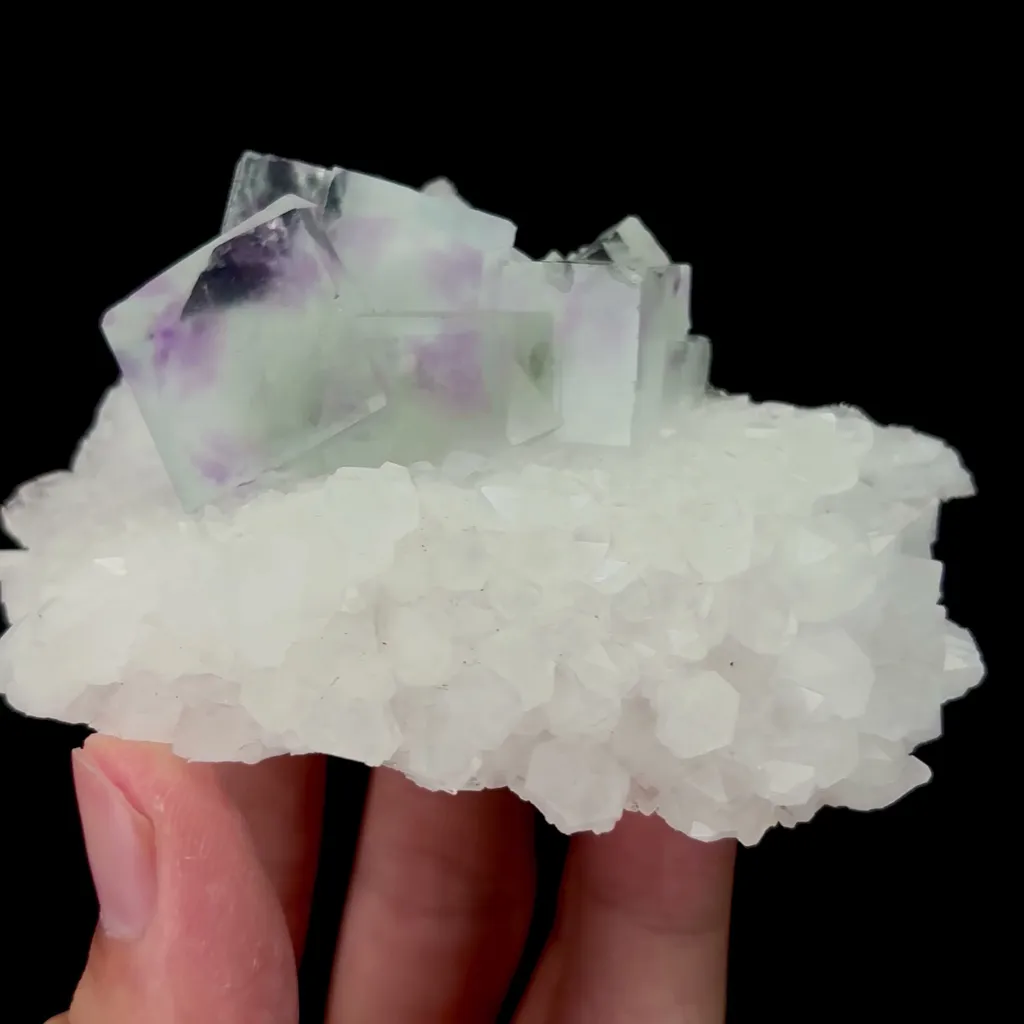 Natural Purple Phantom Fluorite and Quartz Mineral Specimen,High Quality Specimen,ZHEJIANG,CHINA(90*65*35mm) - image 2