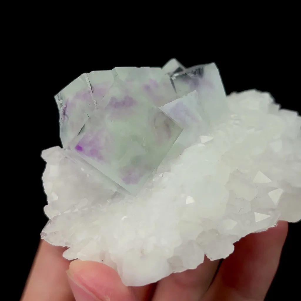 Natural Purple Phantom Fluorite and Quartz Mineral Specimen,High Quality Specimen,ZHEJIANG,CHINA(90*65*35mm) - image 3