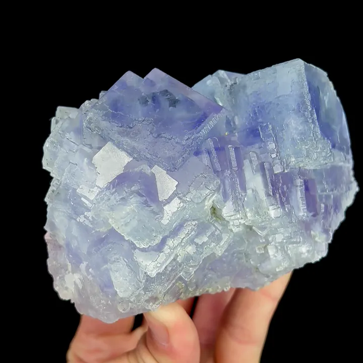 Natural Purple Phantom Fluorite and Quartz, Mineral Specimen:Xianghualing,Hunan (115*65*65MM) - image 3