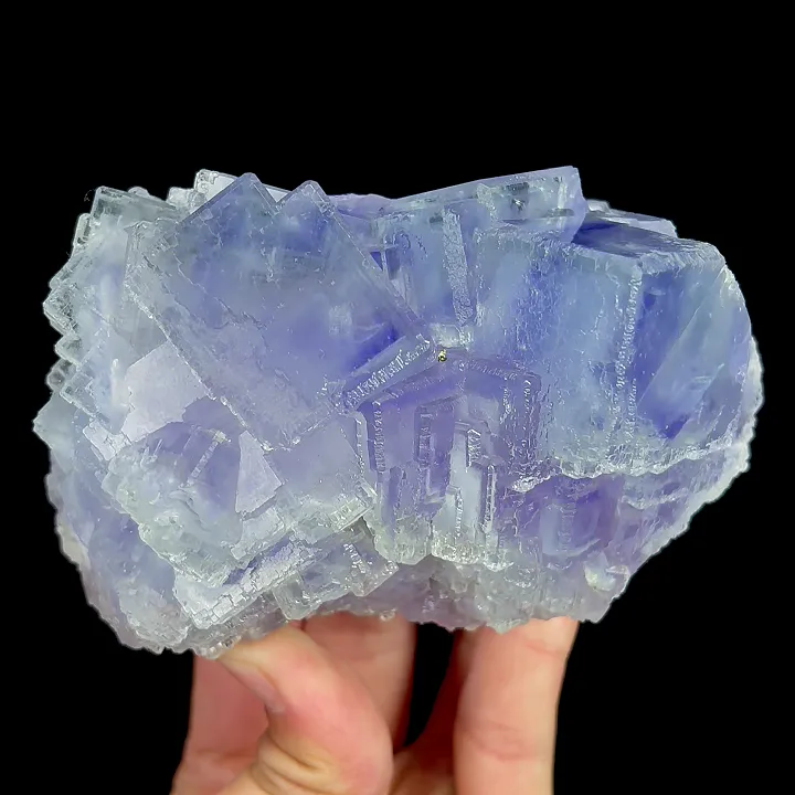 Natural Purple Phantom Fluorite and Quartz, Mineral Specimen:Xianghualing,Hunan (115*65*65MM) image