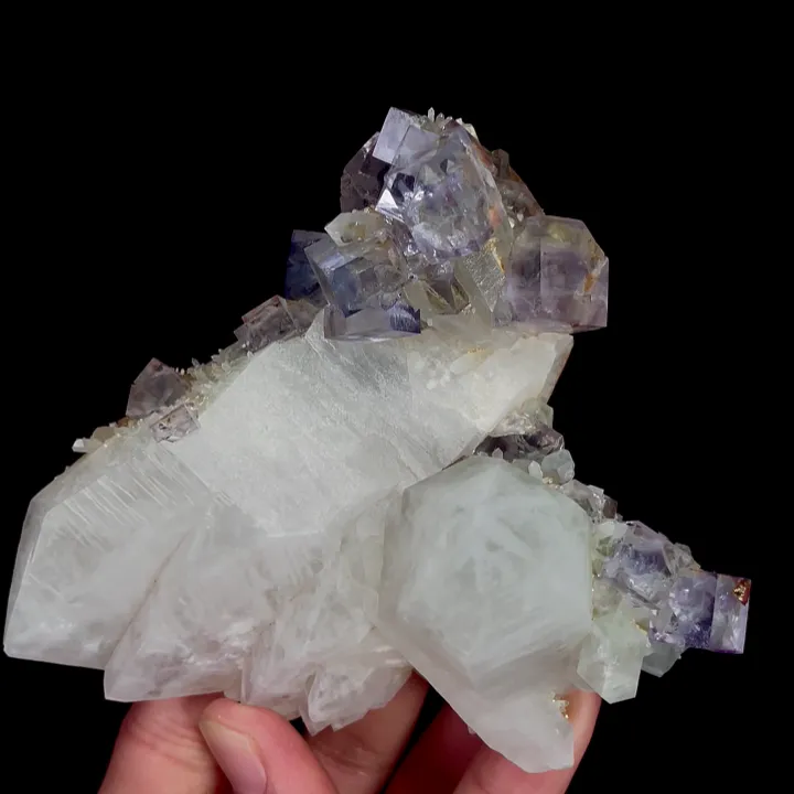 Natural Purple Phantom Fluorite and Quartz, Mineral Specimen:Yaogangxian,Hunan (110*95*50MM) - image 6