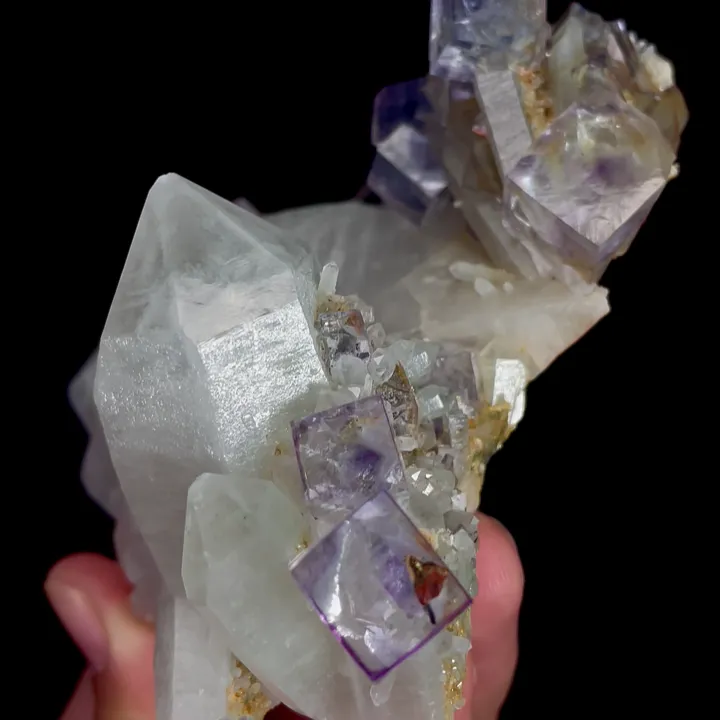Natural Purple Phantom Fluorite and Quartz, Mineral Specimen:Yaogangxian,Hunan (110*95*50MM) - image 3