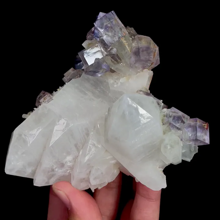 Natural Purple Phantom Fluorite and Quartz, Mineral Specimen:Yaogangxian,Hunan (110*95*50MM) - image 7