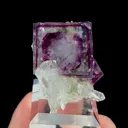 Natural Purple Phantom Fluorite and Quartz, Mineral Specimen:Yaogangxian,Hunan (30*30*20MM) - image 5