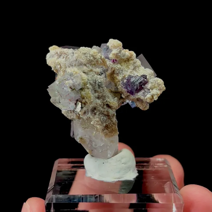 Natural Purple Phantom Fluorite and Quartz, Mineral Specimen:Yaogangxian,Hunan (35*25*40MM) - image 3