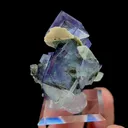 Natural Purple Phantom Fluorite and Quartz, Mineral Specimen:Yaogangxian,Hunan (35*30*35MM) - image 4