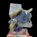 Natural Purple Phantom Fluorite and Quartz, Mineral Specimen:Yaogangxian,Hunan (35*30*35MM) - image 3