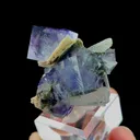 Natural Purple Phantom Fluorite and Quartz, Mineral Specimen:Yaogangxian,Hunan (35*30*35MM) - image 2