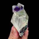 Natural Purple Phantom Fluorite and Quartz, Mineral Specimen:Yaogangxian,Hunan (40*40*85MM) - image 6