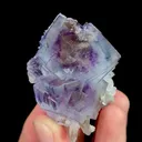 Natural Purple Phantom Fluorite and Quartz, Mineral Specimen:Yaogangxian,Hunan (40*50*25MM) - image 1