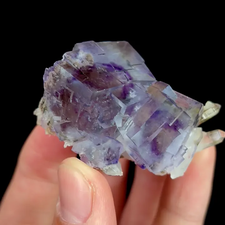 Natural Purple Phantom Fluorite and Quartz, Mineral Specimen:Yaogangxian,Hunan (40*50*25MM) - image 5