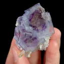 Natural Purple Phantom Fluorite and Quartz, Mineral Specimen:Yaogangxian,Hunan (40*50*25MM) - image 4