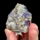 Natural Purple Phantom Fluorite and Quartz, Mineral Specimen:Yaogangxian,Hunan (40*50*25MM) - image 3