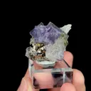 Natural Purple Phantom Fluorite and Quartz, Mineral Specimen:Yaogangxian,Hunan (45*30*30MM) - image 2