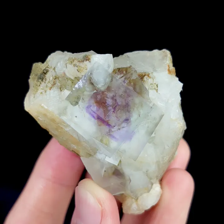 Natural Purple Phantom Fluorite and Quartz, Mineral Specimen:Yaogangxian,Hunan (45*55*40MM) - image 5