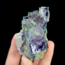 Natural Purple Phantom Fluorite and Quartz, Mineral Specimen:Yaogangxian,Hunan (45*65*35MM) - image 4